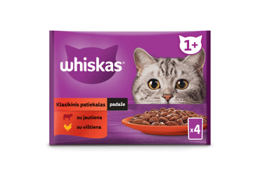 Konservuotas kačių ėdalas WHISKAS CLASSIC SELECTION, 4x85 g, 340 g