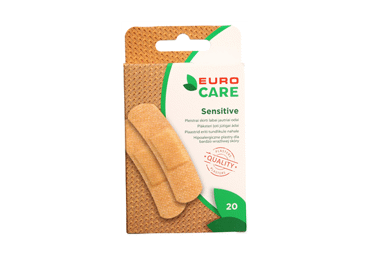 Pleistrų rinkinys EUROCARE SENSITIVE, 20 vnt.