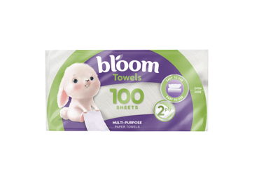 Popier. rankšluosčiai BLOOM, 1 rit., 2 sluoksn., 100 lap., 1 vnt.