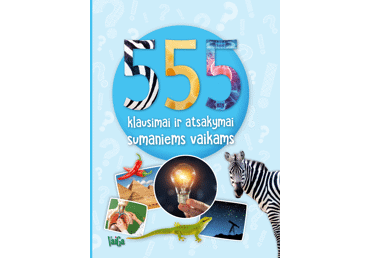 Knyga 555 KLAUSIMAI IR ATSAKYMAI SUMANIEMS VAIKAMS, 1 vnt.
