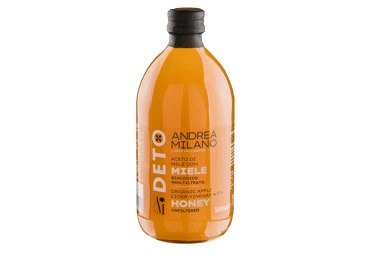 Ekologiškas obuolių sidro actas su medumi DETOX, 500 ml