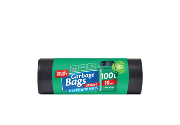 Šiukšlių maišai su rankenėlėmis, HOME EXPERT, 100 l / 10 vnt, 35 m