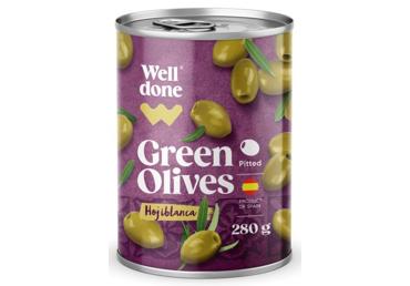 Green olives pitted WELL DONE, 280 g