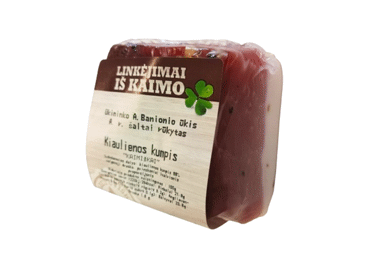 Šaltai rūkytas KAIMIŠKAS kiaulienos kumpis, a. r., 1 kg