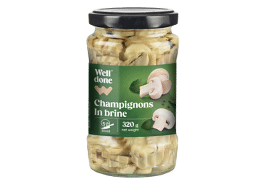 Mushrooms in brine WELL DONE (sliced), 320 g