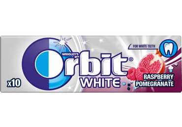 Kramtomoji guma ORBIT WHITE, aviečių ir granatų skonio, 14 g