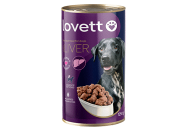 Konservuotas šunų ėdalas LOVETT su kepenėlemis, 1.25 kg
