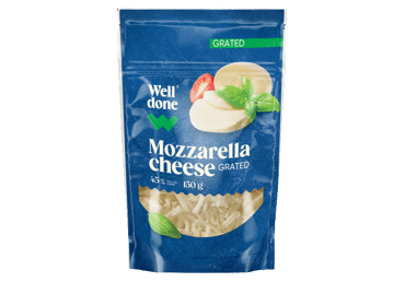Tarkuota mocarela WELL DONE, 45 % rieb. s. m., 150 g