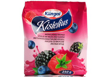 Kisieliaus desertas KLINGAI, miško uogų skonio, 250 g