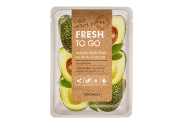 TONYMOLY Fresh To Go Avocado Mask Sheet Листовая маска для лица с авокадо, 25 г.