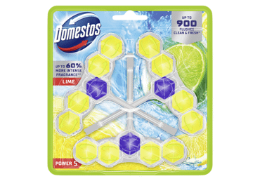 Tual. gaiviklis ir valiklis DOMESTOS POWER 5 LIME, 3 x 50 g, 150 g