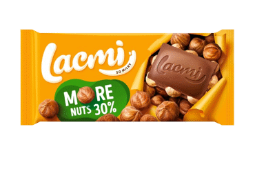 Milk chocolate LACMI with whole hazelnuts, 90 g