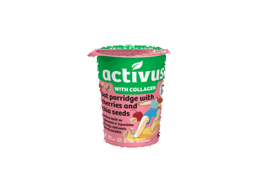 Каша из овсяных хлопьев ACTIVUS с вишнями и семенами чиа, 60 г