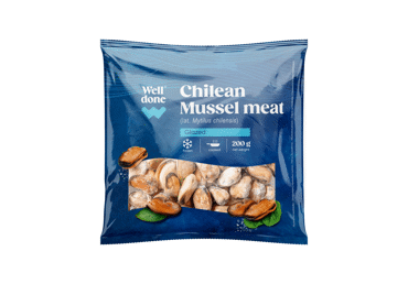 Frozen mussel meat WELL DONE, 200 g