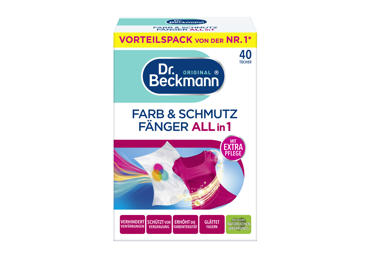 Skalbimo servetėlės DR. BECKMANN, dažams ir purvui sugerti, 40 vnt.