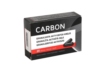 Maisto papildas CARBON, 20 kaps., 20 vnt.