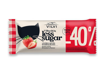 Глазированный творожный сырок VILVI LESS SUGAR, вкус клубники, 30%, 40 г