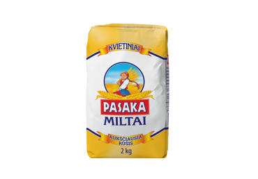Kvietiniai miltai PASAKA, a. r., 2 kg