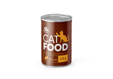 Консервированный корм для кошек с курицей HAPPY TAILS, 415 г