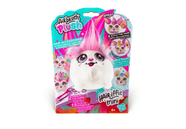 AIRBRUSH HAIR´IFFIC Mini pliušinis gyvūnėlis su aerografu, asort.4