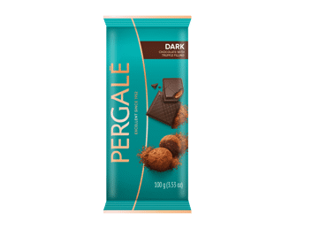 Dark chocolate PERGALĖ with truffle filling, 100 g