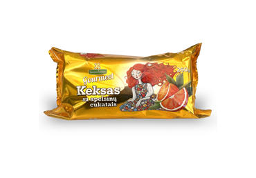 Keksas su apelsinų cukatomis, 260 g