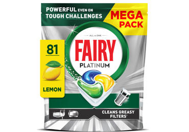 Капсулы для автоматических посудомоечных машин FAIRY Platinum Lemon, 81 шт.