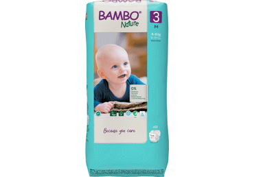Sauskelnės BAMBO NATURE 3 (4-8 kg), 52 vnt.