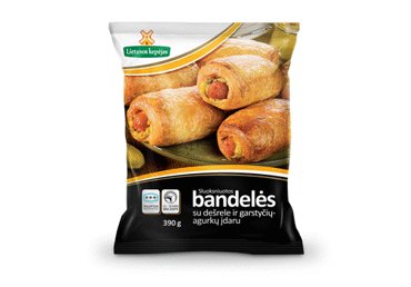 Šaldytos bandelės su dešrelėmis LIETUVOS KEPĖJAS, 390 g