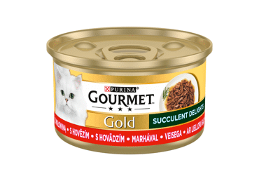 Canned cat food GOURMET GOLD with beef, 85 g