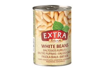 Konservuotos baltosios pupelės EXTRA LINE, 400 g