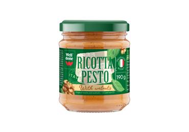 Pesto su rikota ir graikiniais riešutais WELL DONE, 190 g
