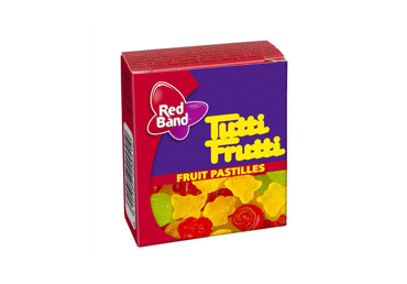 Kramtomieji saldainiai RED BAND TUTTI FRUTTI, 15 g
