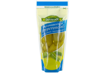 Pikantiškos aitriosios paprikos PEPPERONCINI sūryme DITTMANN, 250 g
