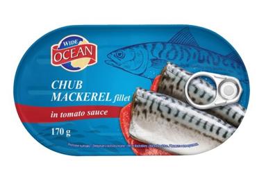 Филе скумбрии WIDE OCEAN в томатном соусе, 170 г