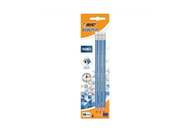 Pieštukas EVOL TRI BLUE ERASER, 3 vnt.