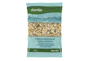 5 grain and 3 seed flakes SKANĖJA, 400 g
