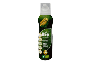 Ekologiškas purškiamasis saulėgrąžų aliejus BIONATURALIS, 200 ml