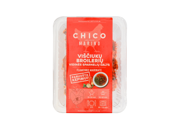 Viščiukų broilerių sparnų vidurinės dalys FLAMENKO marinate, 500 g