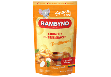 Lydytas rūkytas RAMBYNO sūrio užkandis, 45 % rieb. s. m., 75 g
