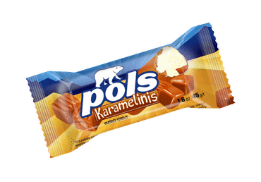 Glaistytas varškės sūrelis su karamele POLS, 22 % rieb., 45 g