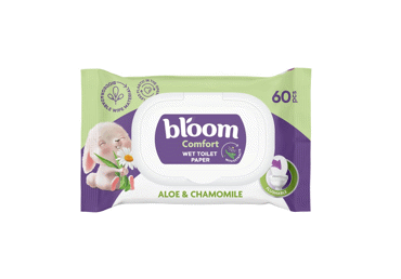 Drėgnos servetėlės BLOOM, ramun.,60vnt.