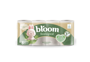 Toilet paper BLOOM COMFORT SOFT ECOLOGICAL, 3-ply, 8 pcs.