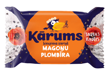 Varškės sūrelis KARUMS su aguonomis, 22,8 % rieb., 45 g