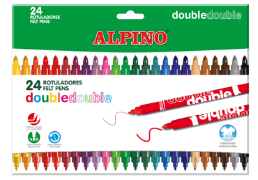 Flomasteriai DOUBLE ALPINO, 20 + 4, 1 vnt.