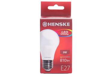 LED lemputė HENSKE, A60, 9 W, E27, 830 lm, 1 vnt.