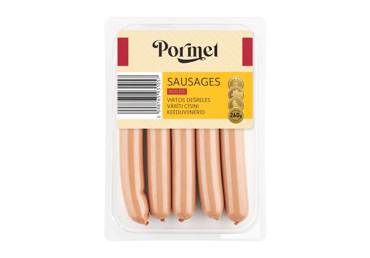 Boiled milk sausages, PORMET, I grade, 260 g