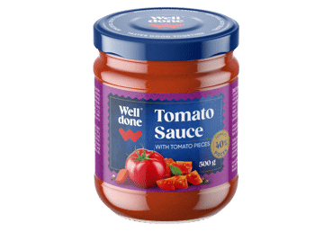 Tomato sauce with tomato pieces Well Done, 500 g