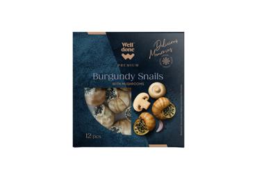 Burgundy snails with mushrooms
