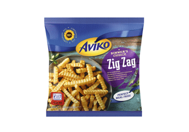 Šaldytos apkeptos banguotos bulvių lazdelės AVIKO ZIG ZAG, 450 g